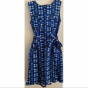 Blue White Plaid Calvin Klein Dress